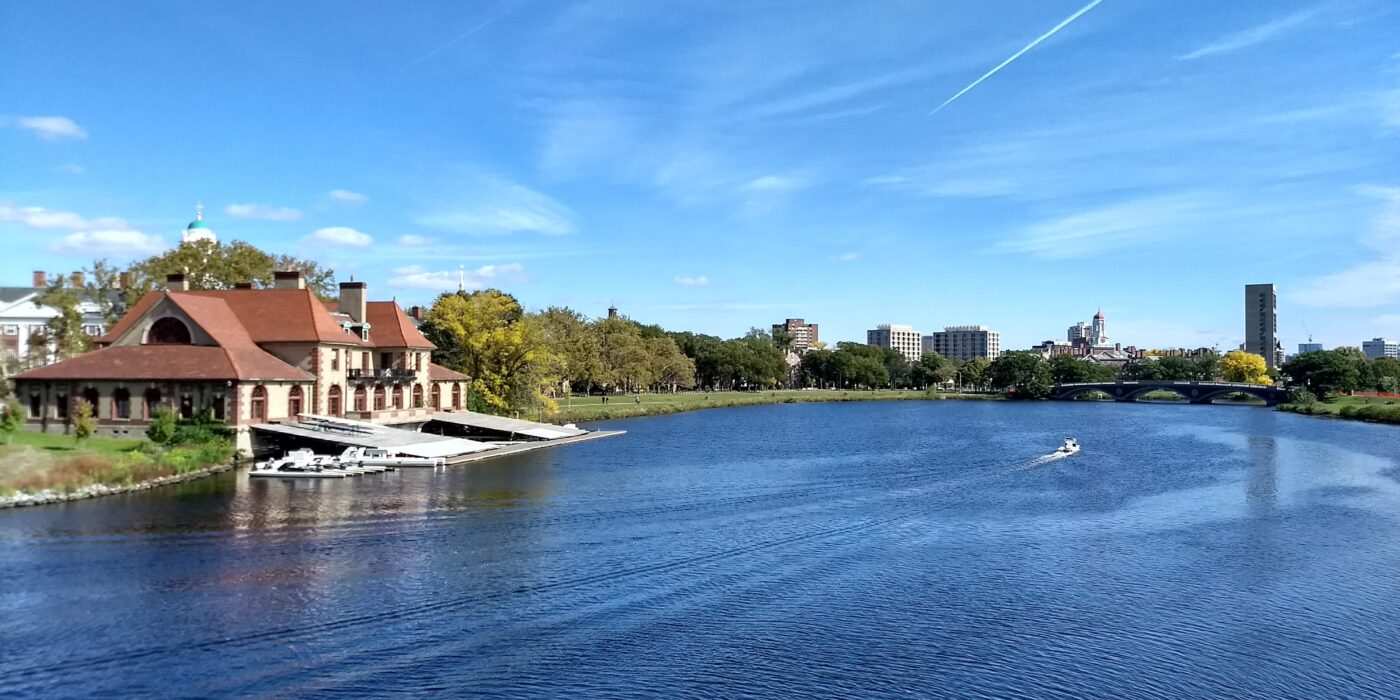 Charles River with Boston skyline in the background