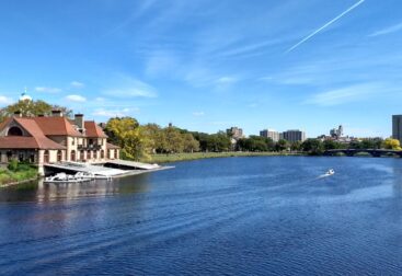 Charles River with Boston skyline in the background